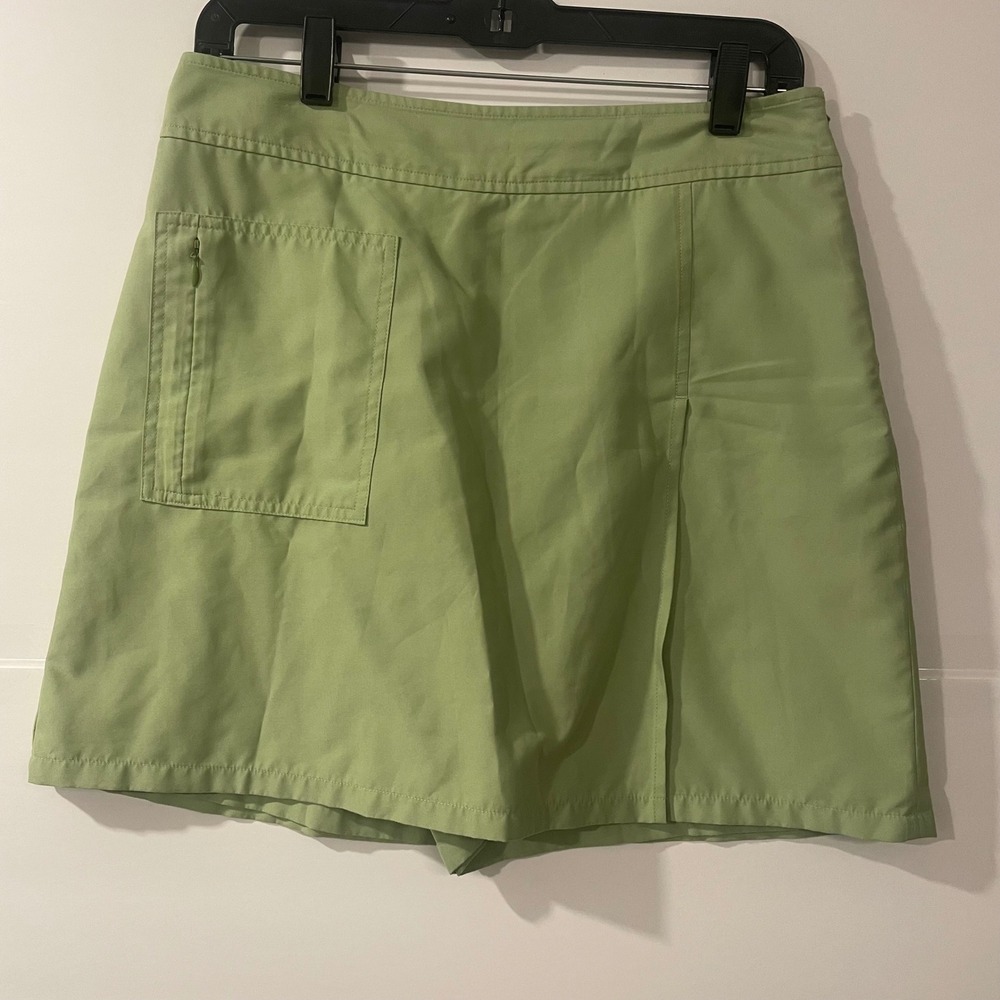 IZOD X-tra Dry Womens Golf Skort Size 8 Green Athletic Skirt with‎ Shorts Pocket